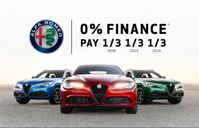 Alfa Romeo Veloce 0% Finance 1/3 1/3 1/3*